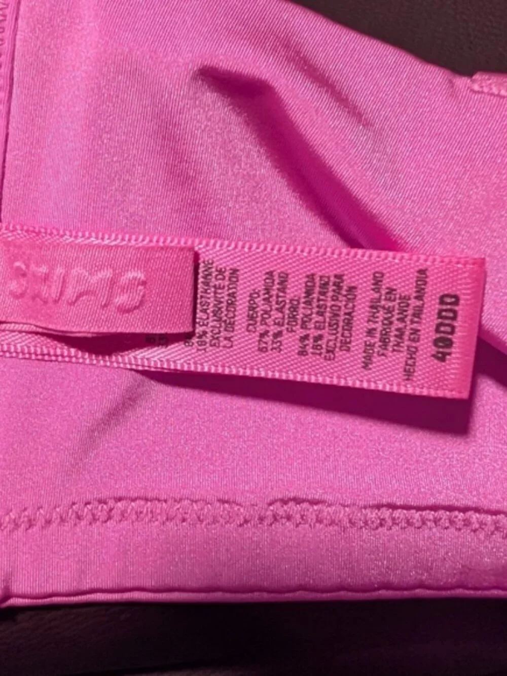 Skims | No Show Unlined Balconette Bra In Pink 40DDD - Picture 10 of 15